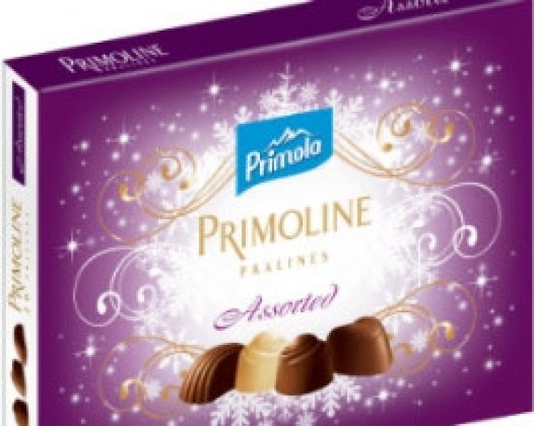 Primola  praline, primoline  in cutii de sarbatoare